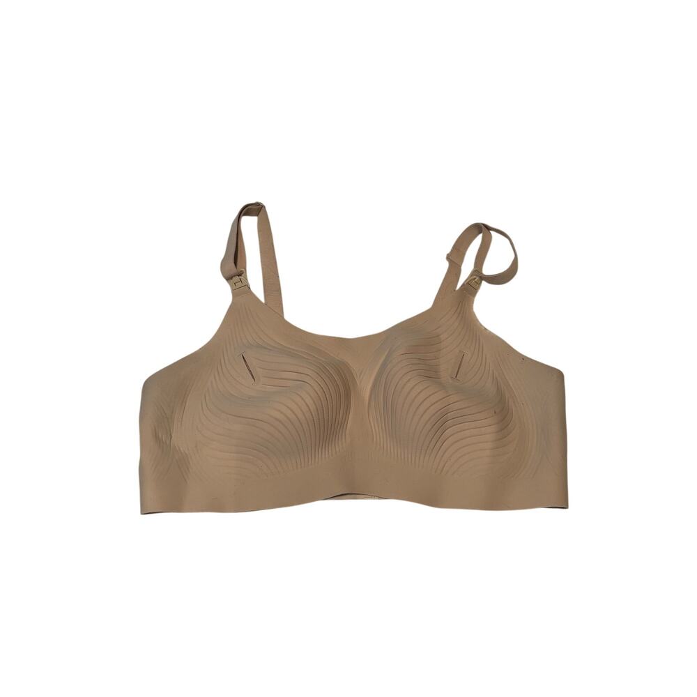 GROWNSY Nursing Pumping Bra Women's XL Nude Seamless Wireless Comfort